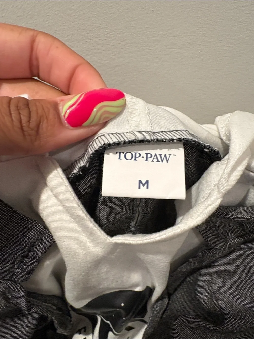 Two-Tone Hooded Pet Dress — White Hood with Charcoal Shirt